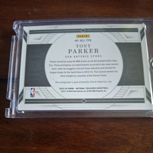 2023 National Trasures All Nba Tony Parker Auto To 3/18 - Picture 2 of 2