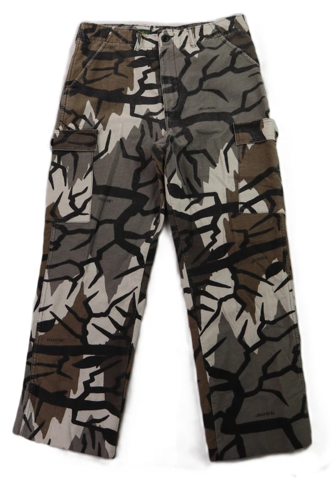 VTG CABELAS USA Mens XL 34 x 30 Predator Camo Flannel Shirt Pants Cargo SET 2 Pc - Image 2 of 4