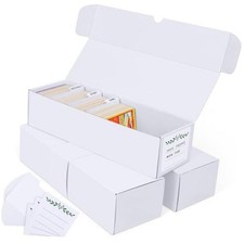 Trading Card Storage Box, Cardboard Storage Boxes with 3 pack with 12 dividers