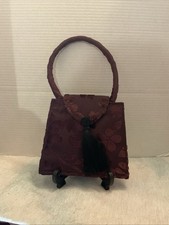 Vintage Look Smithsonian Institution Burgundy Maroon Purple Cocktail Purse
