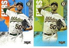 MIKE FIERS 2019 TOPPS FIRE GOLD MINTED PARALLEL & BASE CARD 23 OAKLAND ATHLETICS
