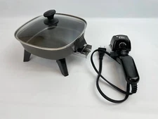 Elite Cuisine EFS-400 Maxi-Matic 7 Inch Non Stick Electric Skillet Glass Lid
