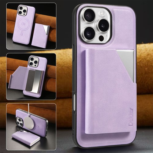 For iPhone 13 14 15 16 Pro Max Magnetic PU Leather Case Shockproof w/ Card Slots - Picture 20 of 20