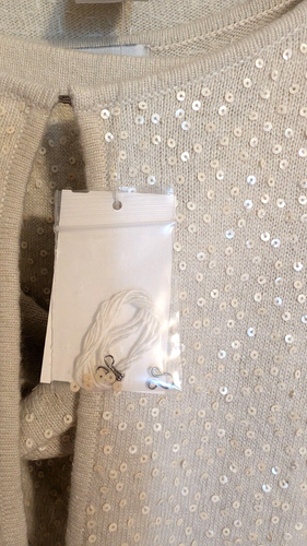 Bloomingdale's Women's Silk Blend 3 Piece Knit Suit Embellished w/Sequins Sz MSM - Picture 21 of 23