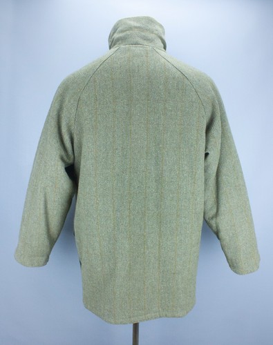 Bronte Tweed Mens Green Wool Herringbone Check Country Field Coat Jacket Size L - Picture 9 of 22