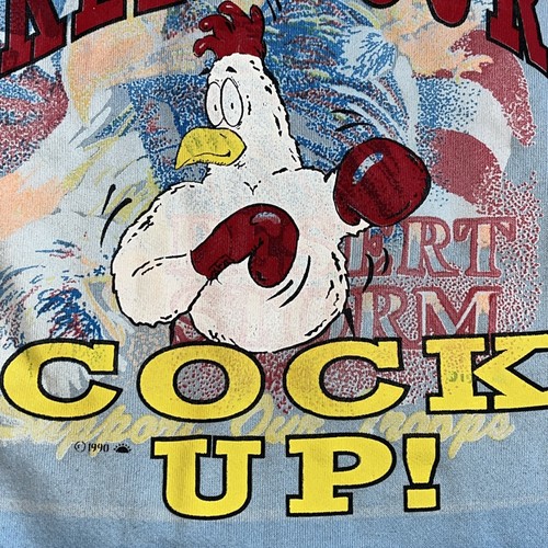 True Vintage 80s 90s Animal Art Funny Joke Crude Homemade Sweatshirt Men's L - Picture 6 of 15