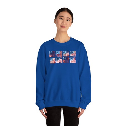 American Flag - Unisex Heavy Blend Crewneck Sweatshirt - Picture 37 of 41