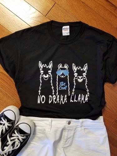 No Drama Llama - Be Cool - T-Shirt alle Größen Love Lamas Lama Shirt  - Bild 1 von 7