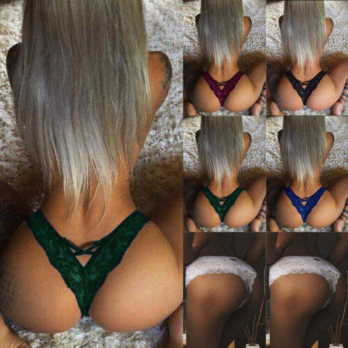4 Packs Womens Lace Sexy G-String Ladies Underwear Thong Briefs Panties Knickers
