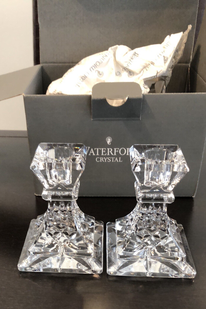Waterford Lismore 4-Inch Crystal Candlesticks Set of 2