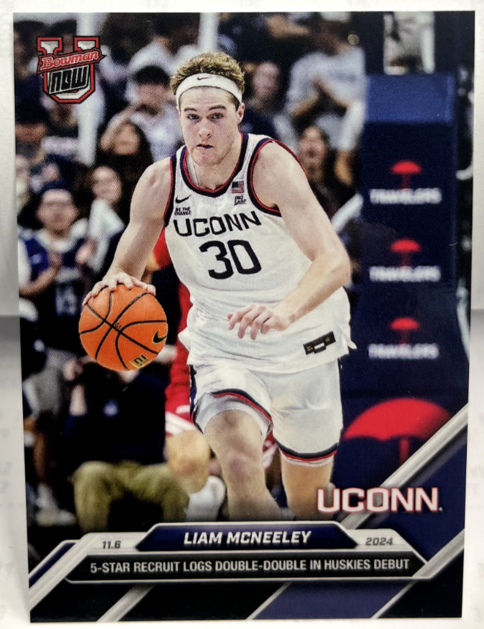 Liam McNeeley 11/6/2024 Topps Bowman U Now 2024-25 UCONN Debut #6 - SP /817