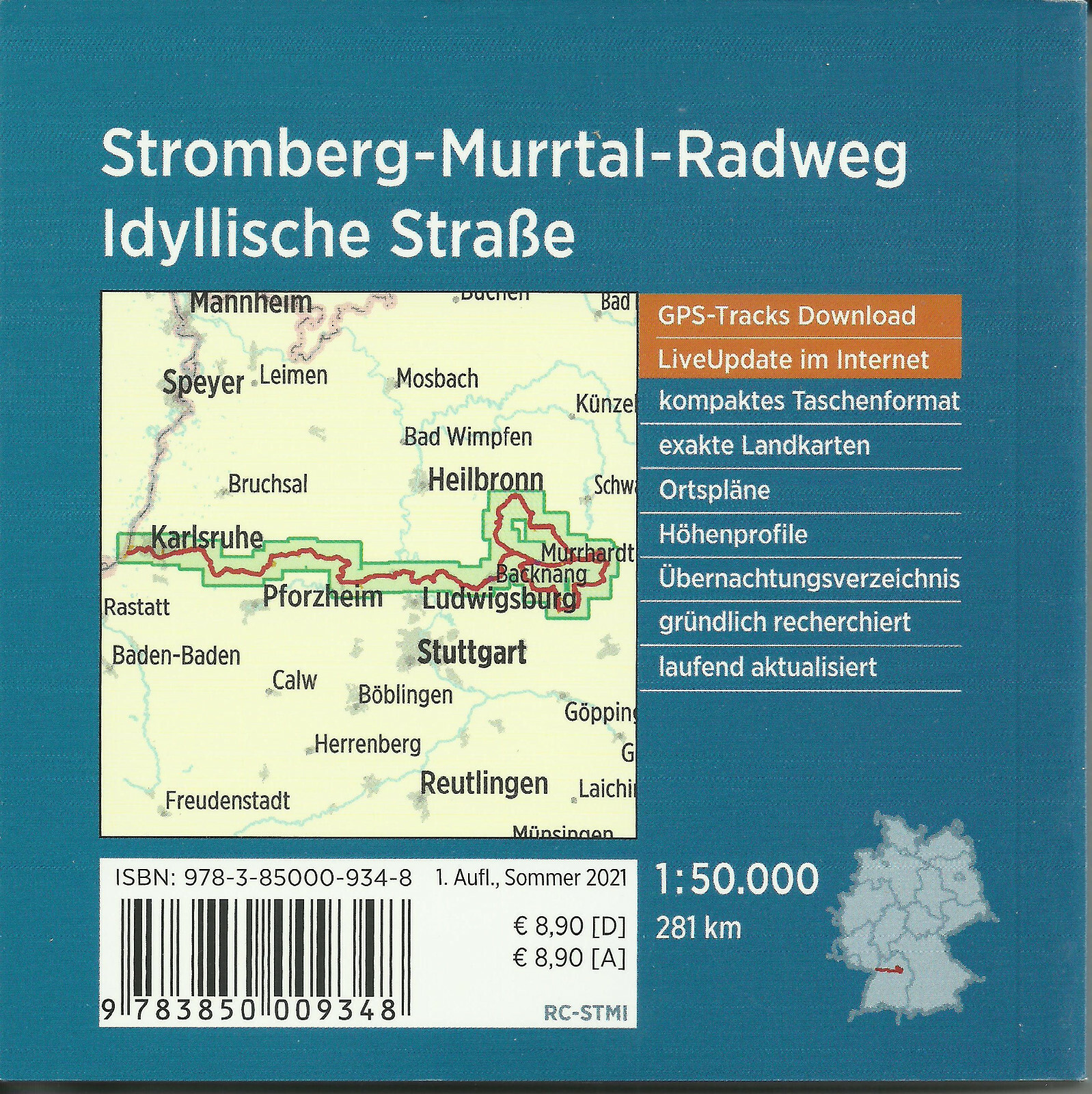 Thumbnail - Radführer Stromberg-murrtal-radweg Idyllische Straße 281 Km 2021