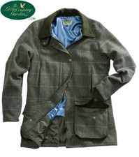 Hoggs Of Fife - Albany Womens Lambswool Tweed Shooting Jacket Green Lilac