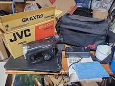 JVC Compact VHS C GR-AX720 Video Camcorder 18X Hyper Zoom Tested W Box Wow