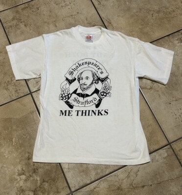 Vintage 90s Hamlet William Shakespeare  Double Sided Graphic Print Sz Medium