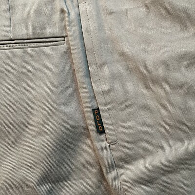 Vintage NEW! Polo Ralph Lauren Khakis Pants 34W Unhemmed Talon