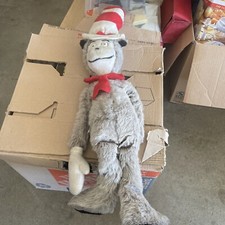 Cat in the Hat Gray Plush 17" Dr Seuss Vintage Eden 1979 used Toys Vintage