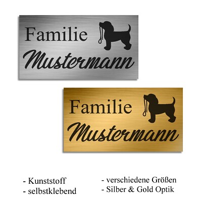 Gravur 12 Türschild Klingelschild Briefkastenschild Namensschild selbstklebend