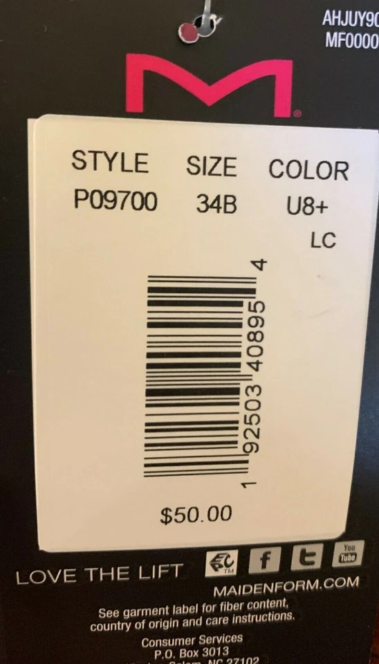 ¡¡¡NUEVO!!! Sujetador push-up Maidenform "Love The Lift" con refuerzo de copa / Paquete de 2 - 34B Foto 3 de 4