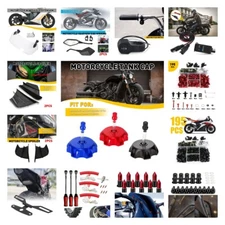 For Universal Motorcycle Tool Scooters Protect Kit Accessories Carbon Black Fibe