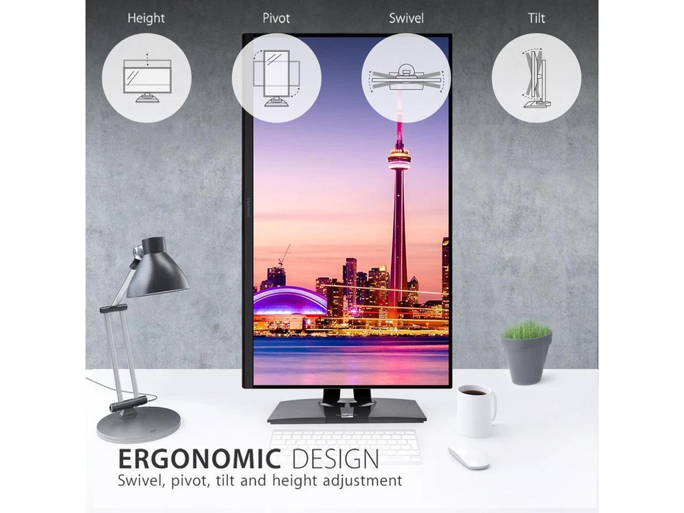 ViewSonic VP3256-4K 32 Inch Premium IPS 4K UHD Ergonomic Monitor with Ultra-Thin - Image 4 of 4