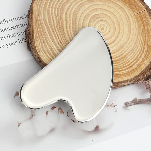 Stainless Steel Gua Sha and Face Roller Set, Facial Tool for Face Sculpting, ... - Picture 7 of 8