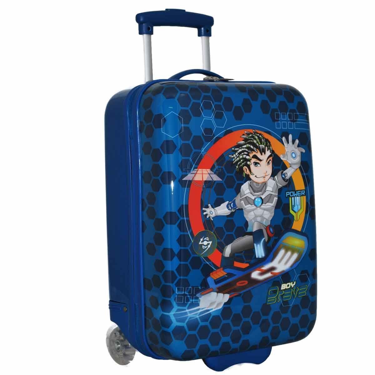 Valise enfants bleu Madisson antichoc avec serrure intégrée