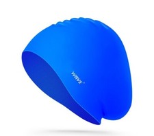 Men Women Universal swimming cap Fashion silicone ear protection swimming cap