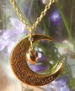Authentic "I Love You To The Moon And Back" Pendant∞Necklace∞4 Designs∞Gold~Silver Plated