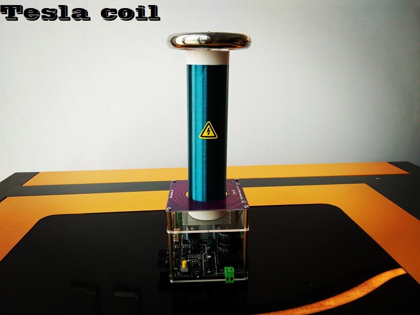 Teslaspule Mini Bluetooth Musik-Tesla Coil – Plasma-Lautsprecher Mit Blitz, EU-Stecker, 48 V