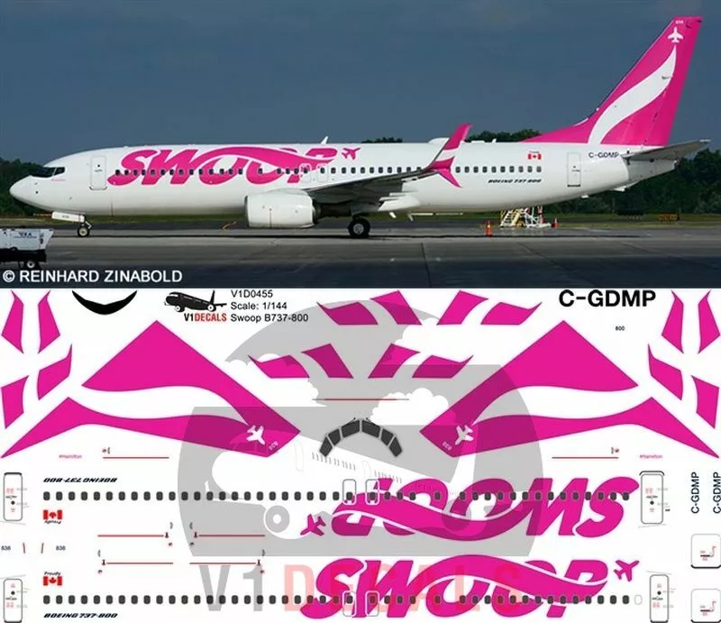 2022SUMMER/AUTUMN新作 SWOOP Boeing 737-800 1:100 Scale - crumiller.com
