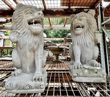 Lion Concrete Garden Statue Pair GA20188