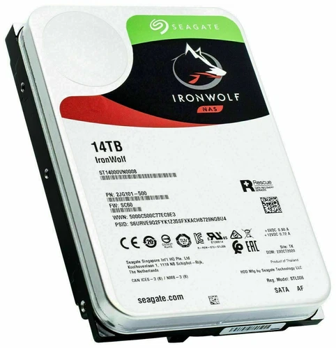 Seagate ST14000VN0008 IronWolf Festplatte 14TB 3,5 Zoll SATA 6Gb/s 7200 RPM - Bild 1 von 4