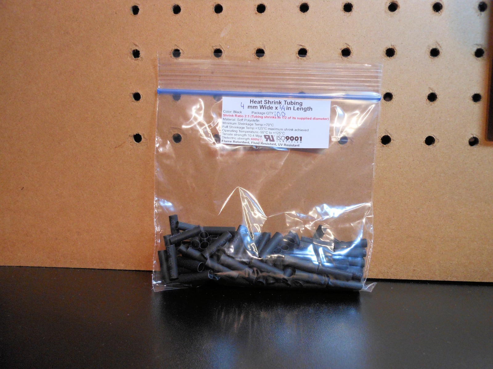 Heat Shrink Tubing 4mm Pre-Cut 100pcs Electronics Wire Connector Sleeve