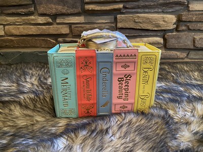 NWT Loungefly Stitch Shoppe Disney Princess Books Leather Crossbody