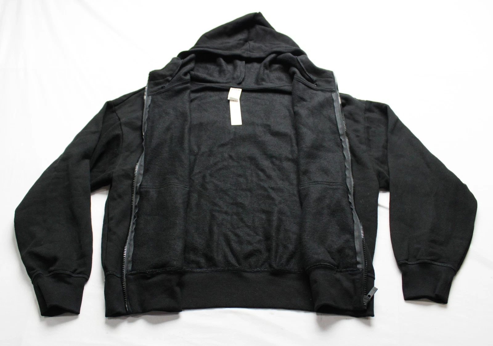 UNDERCOVER Felpa donna Victoria's Secret Ivy Fleece full zip con cappuccio HT3 nera piccola nuova con etichetta