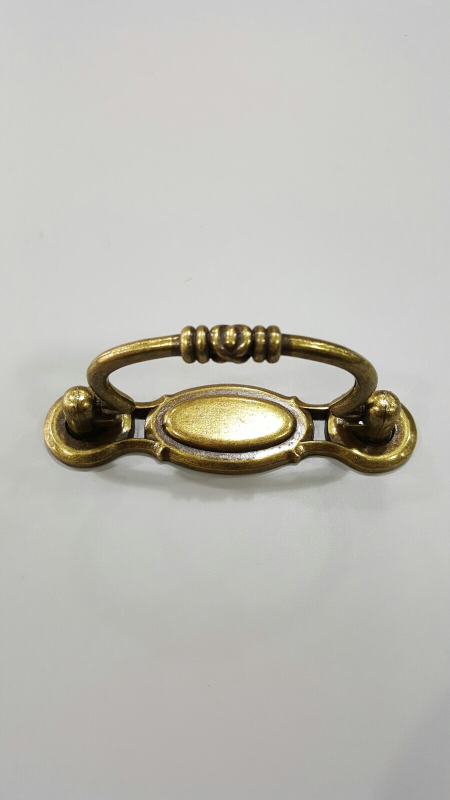 2 PCS VINTAGE BRONZE DRAWER RING PULL HANDLES BRONZE DROP RING PULL