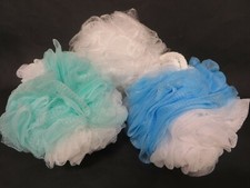 BATH SHOWER MESH BALL SPONGE BRUSH BODY SCRUBBER Lot of 3