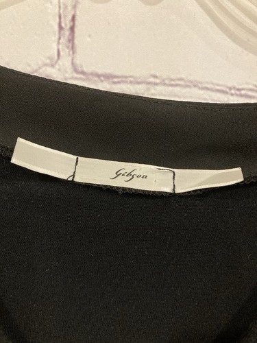 GIBSON Túnica Negra Top Pestaña Enrollable Manga Elástica Camisa Pequeña 1/4 Bolsillos Frontales con Cremallera - Imagen 5 de 10