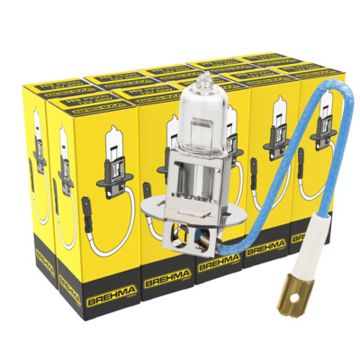 10x BREHMA Classic H3 Halogen Autolampe 12V 55W PK22s Glühbirne Lampen
