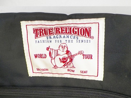 True Religion Fragrance World Tour Large Black Nylon Tote Shoulder Bag - Picture 2 of 3