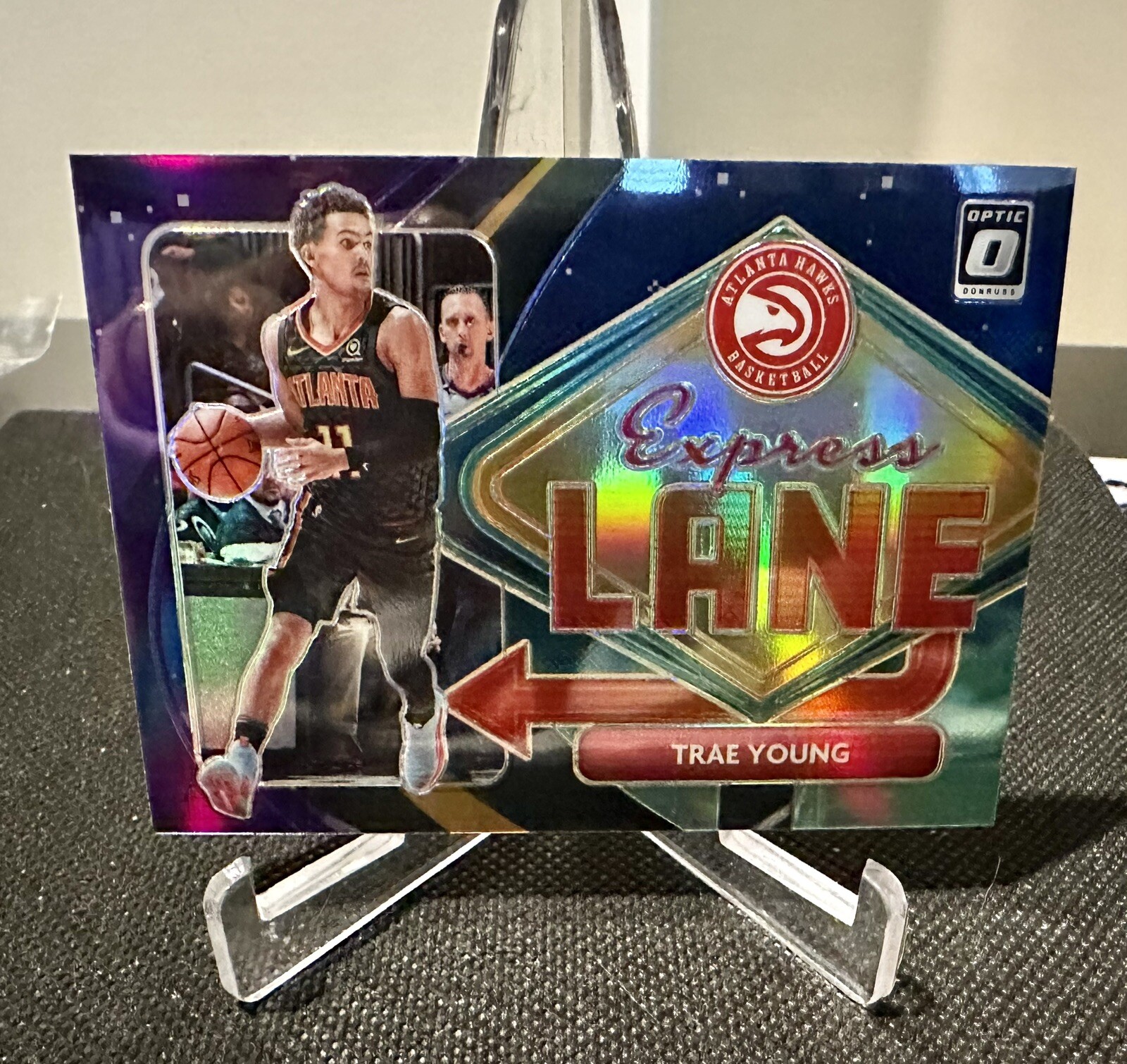2020-21 Panini DONRUSS OPTIC BASKETBALL TRAE YOUNG #11 EXPRESS LANE PURPLE SP