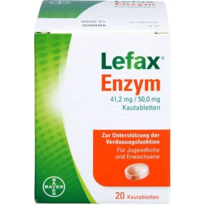 BAYER VITAL GMBH LEFAX Enzym Kautabletten 20 St PZN 14329979