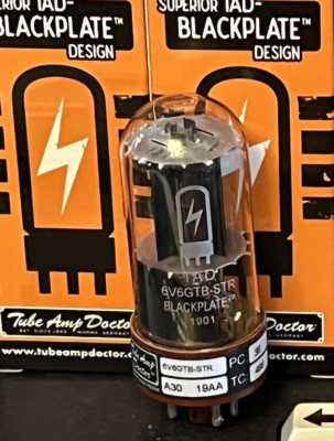Factory Matched  Pair Tube Amp Doctor TAD 6V6GTB-STR Black Plate - Tubes