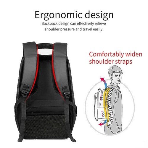 Backpack with LED Display DIY Billboard Waterproof Shoulder Fit 15.6 Inch Laptop - Picture 6 of 21