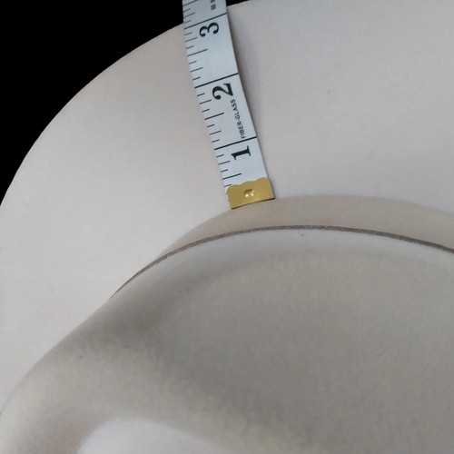 Teressa Foglia Western Fedora Hat Lg-XL White Curateur MSRP 100% Wool Handmade - Picture 15 of 15