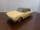 Vintage Bandai White Black Ford Thunderbird Tin Litho Friction Car Japan 1960's