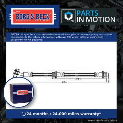 Brake Hose fits RENAULT KADJAR 1.2 Front Right 2015 on H5F408 Hydraulic B&B New