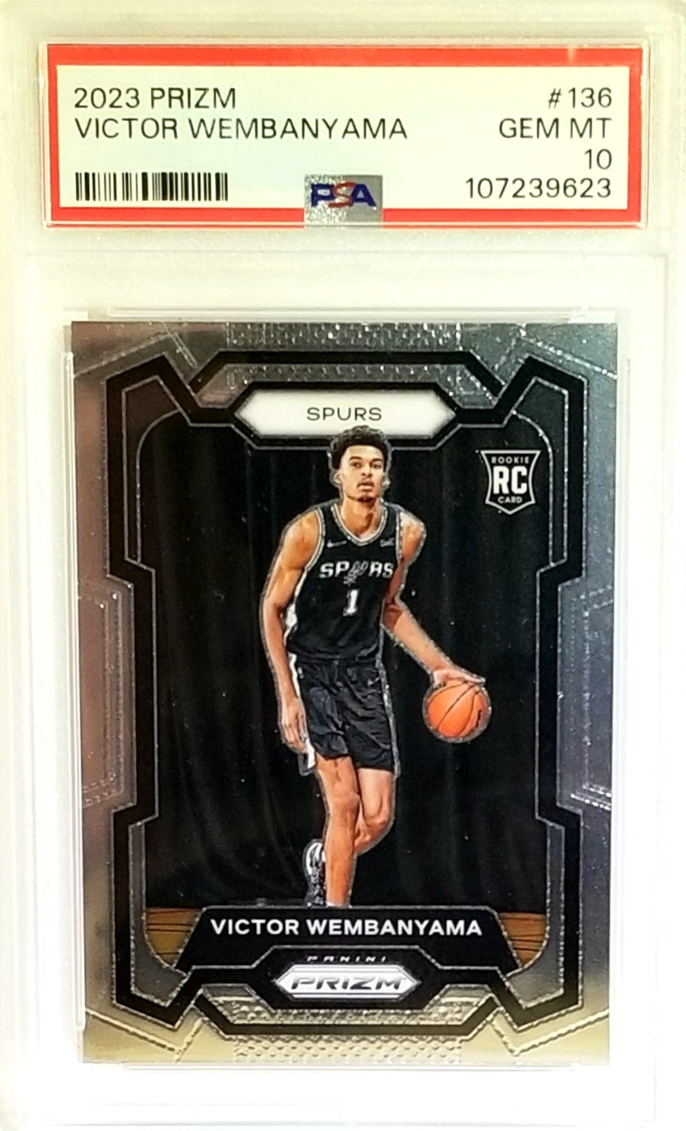 PSA 10 2023-24 Panini Prizm Victor Wembanyama #136 RC PSA 10 2023 Gem Mt Rookie