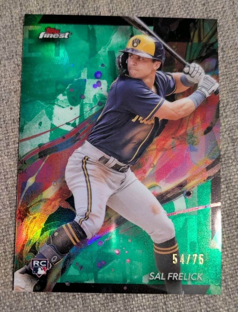 Sal Frelick 2024 Topps Finest GREEN REFRACTOR RC #/75 Brewers Rookie #51